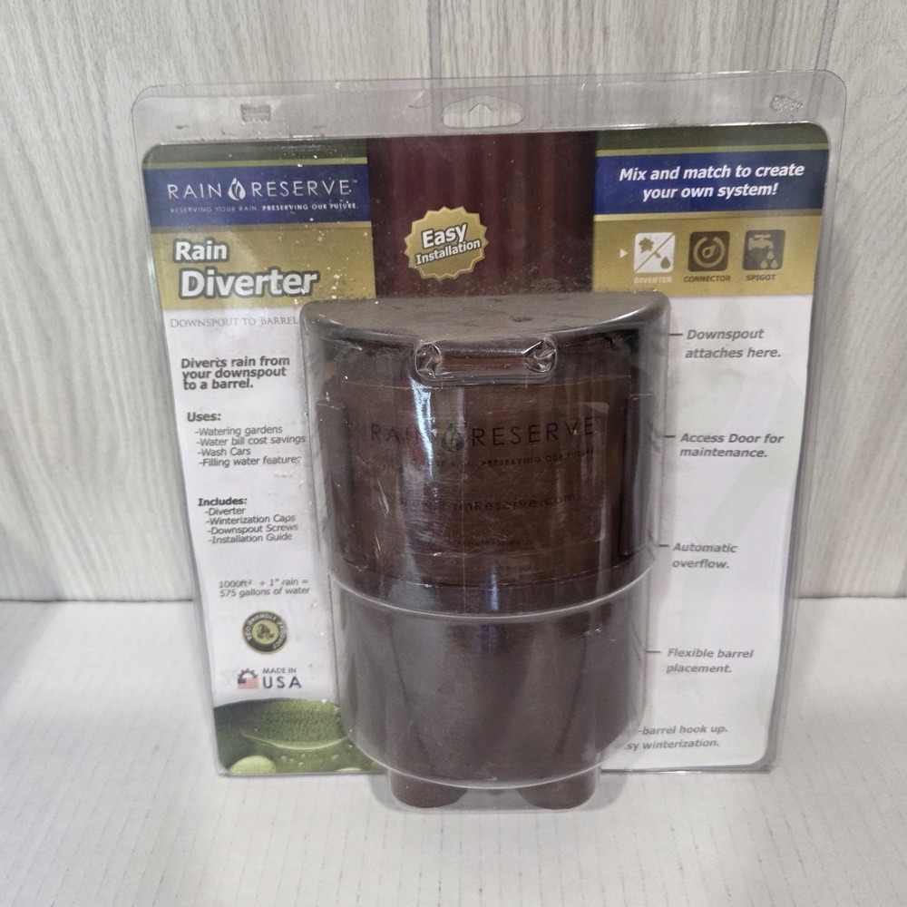 Rain Reserve Rain Diverter Downspout to Barrel Made in USA Easy Installation